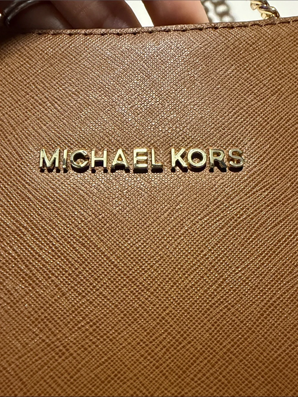 Michael Kors Jet Set Travel Large Bag Chain Straps Brown Full Zip